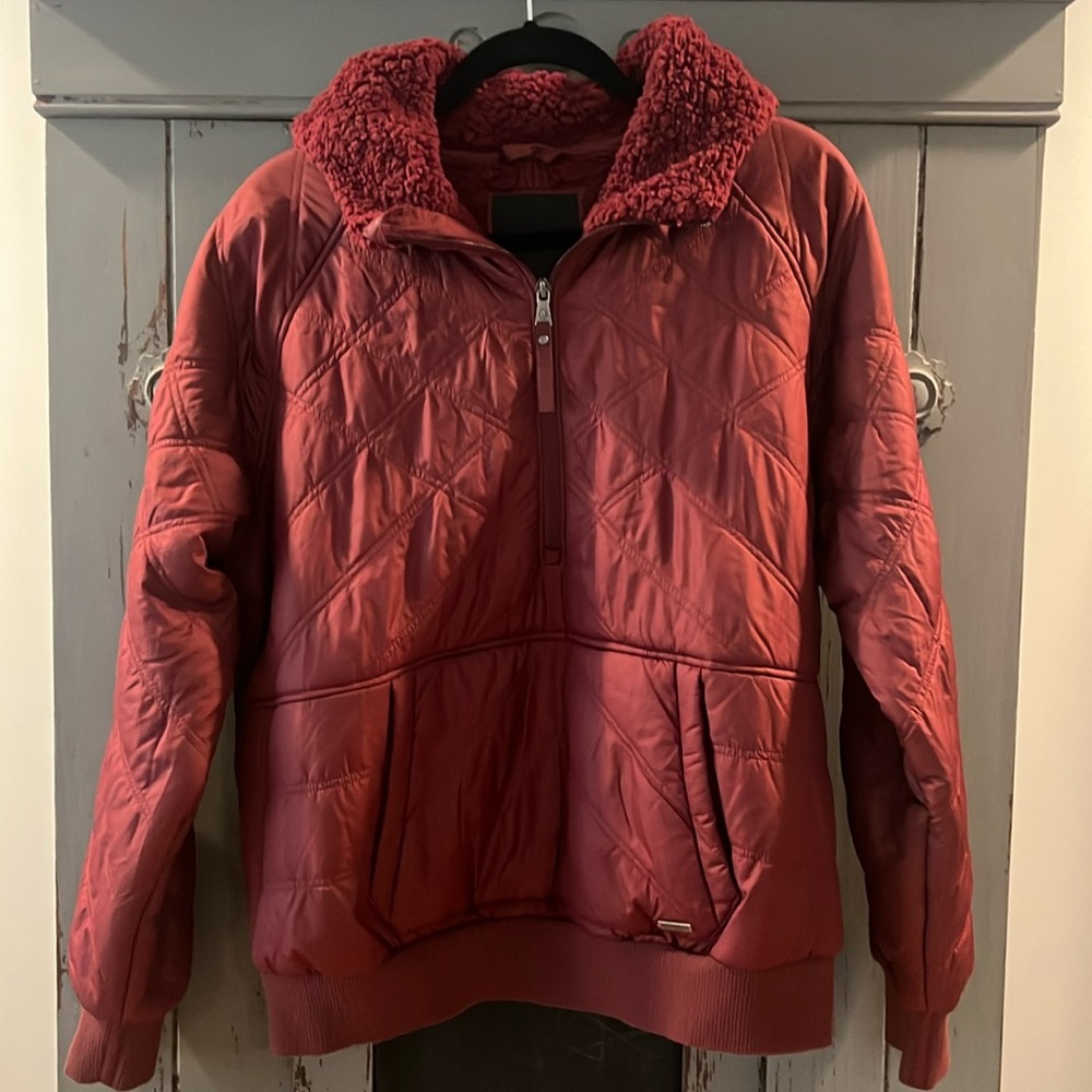 Prana hoode, fleece lined,  3/4 zip up pullover. EXTREMELY WARM. NWOT